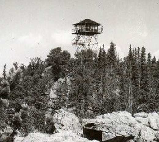 The old fire lookout on Thorodin (1941)